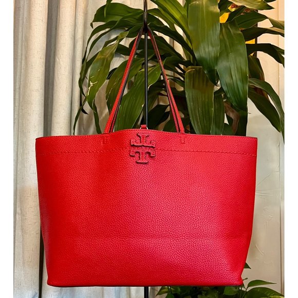 Tory Burch Handbags - ♦️♦️ TORY BURCH AUTHENTIC POPPY RED MCGRAW HANDBAG ♦️♦️